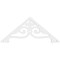 Ekena Millwork Pitch Finley Architectural Grade PVC Gable Pediment, 36"W x 15"H x 1"P (10/12) GPP036X015X100FIN - alternate 5